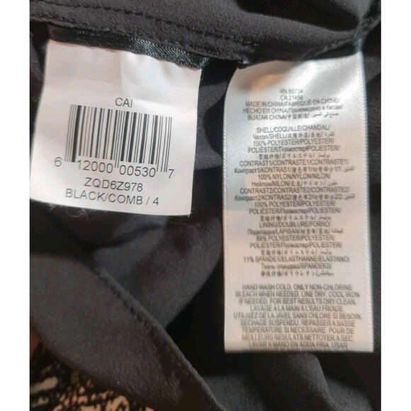 BCBG MAXAZRIA Women Size 4 Cai High Low Dress Black Gray 128P - Picture 7 of 8